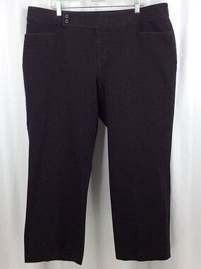 Chaps Ralph Lauren Jeans Women's Plus Size 20W Black Wide Straight Leg
